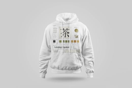 Hoodie — Floral Tie Guan Yin