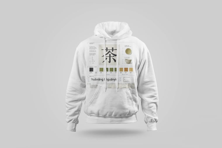 Hoodie — Floral Tie Guan Yin